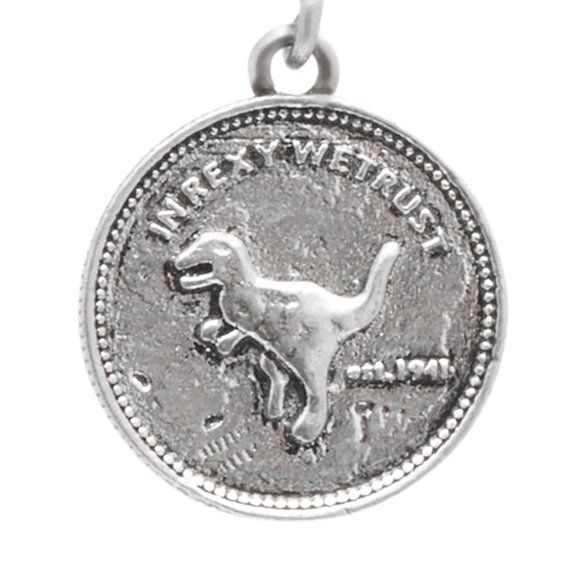 COACH Unisex Sterling Silver Signature Rexy Charm Huggie NWT - Picture 2 of 8